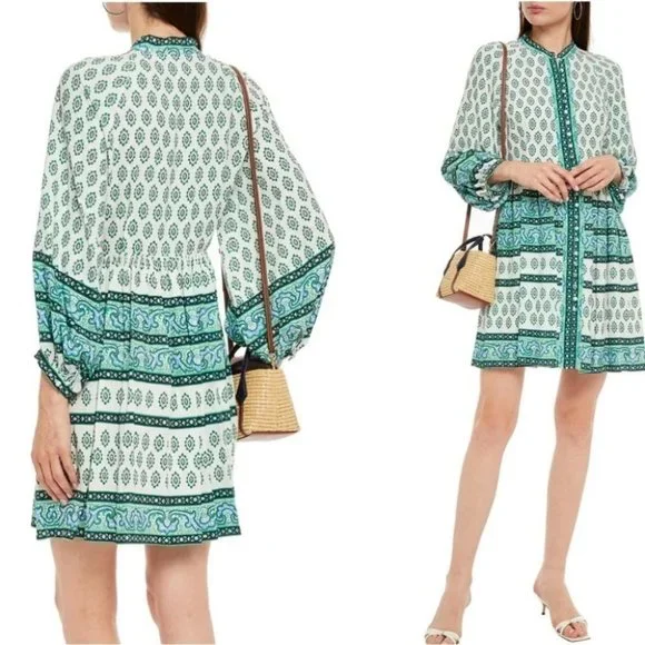 NWT! Sandro Naima gathered woven mini dress Size 8